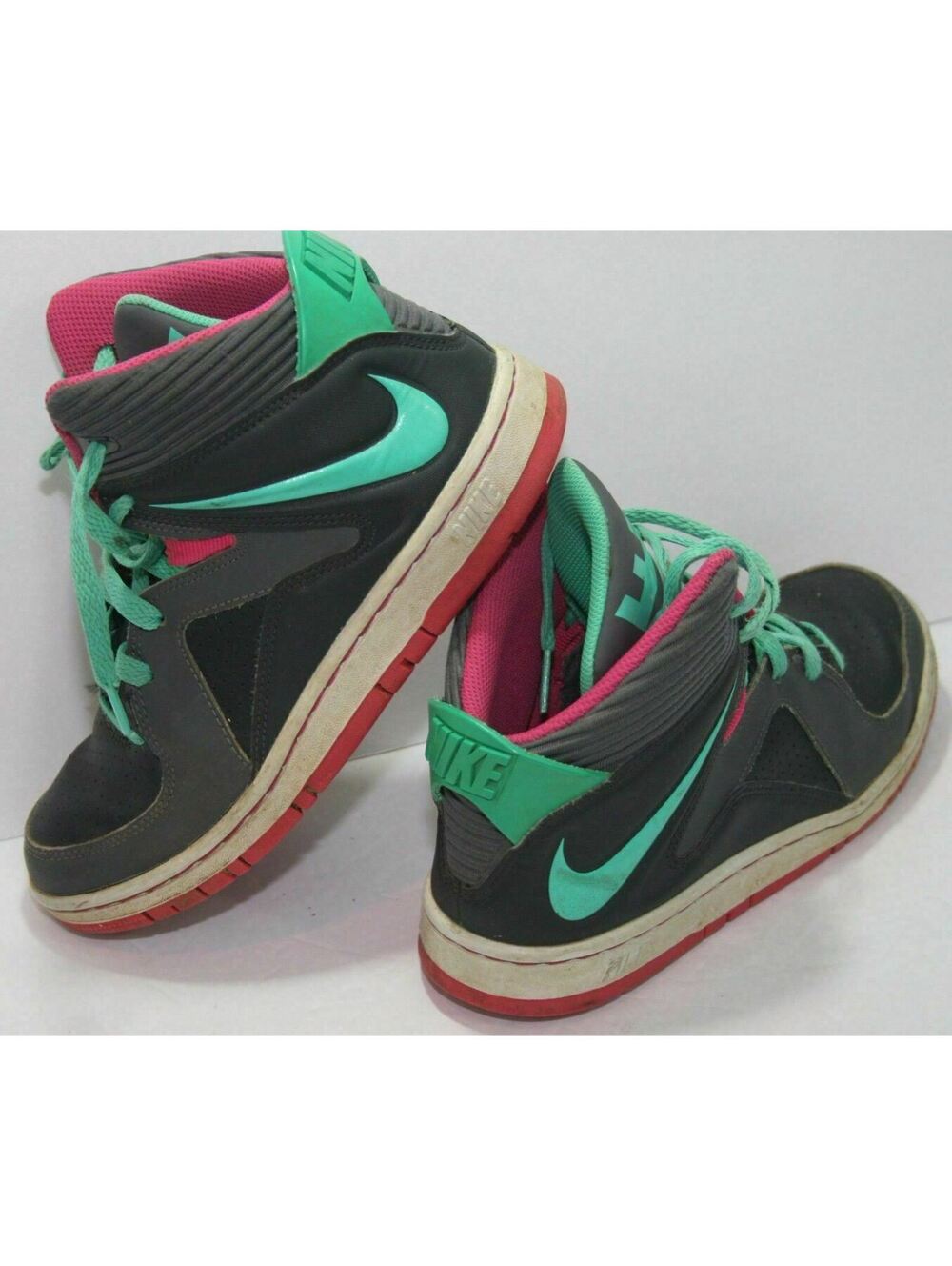 Nike Court Invader (GS) 677807-036 Youth Basketball Shoes Size 4Y Gray Pink Teal